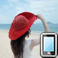 iPhone图标海边女生_www.qqtu8.net